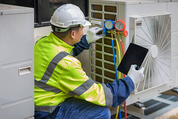 Professional Ductwork Repair technician working in Weimar, TX